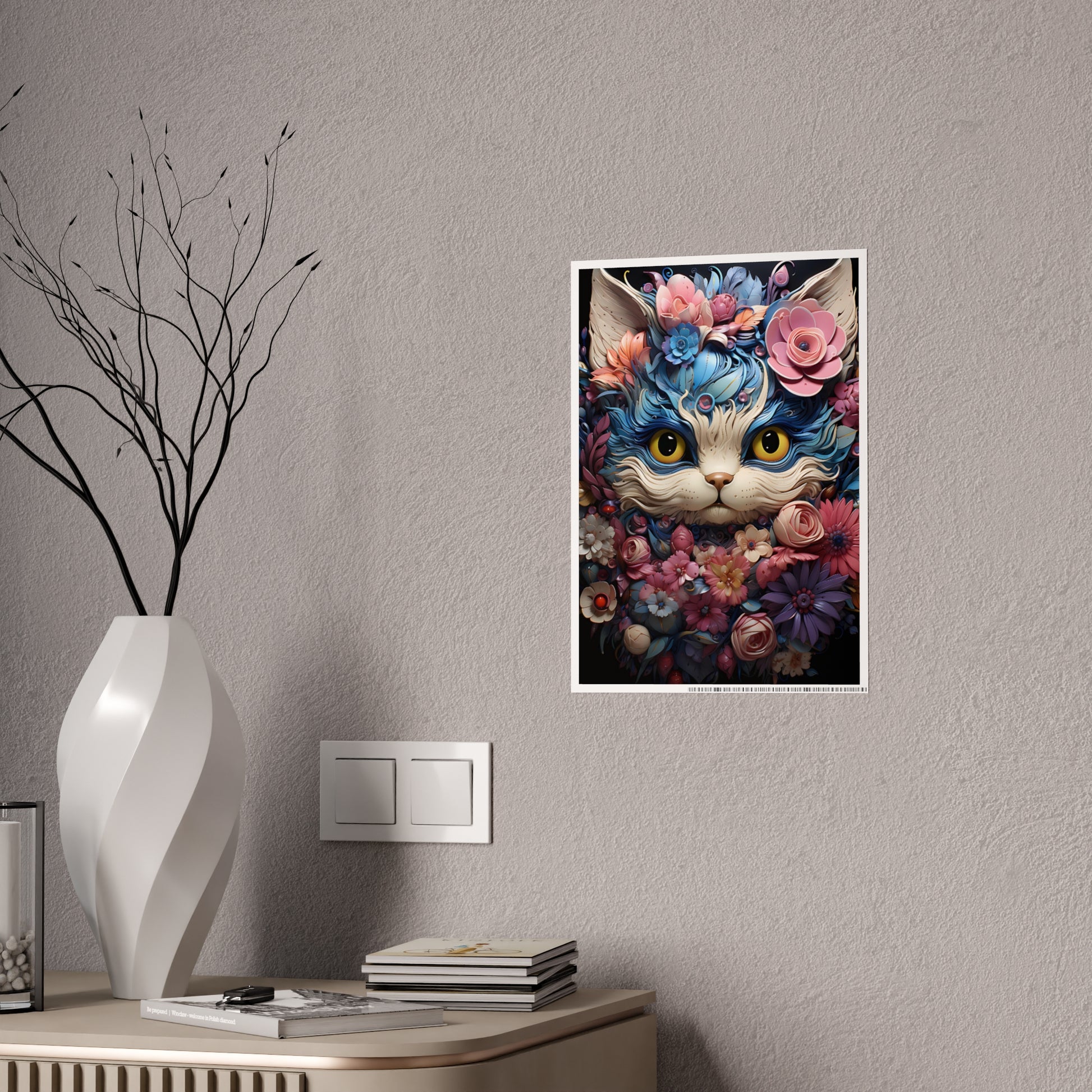 Colorful Cat Art Poster for Whimsical Wall Decor - A Perfect Home Accent - VYBE Shop