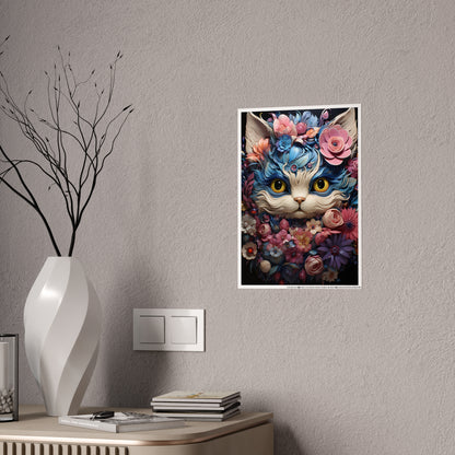 Colorful Cat Art Poster for Whimsical Wall Decor - A Perfect Home Accent - VYBE Shop