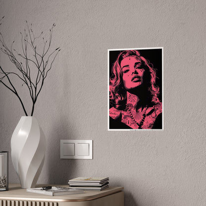 Lady in Red Poster - Elegant Wall Art for Vibrant Home Decor - VYBE Shop