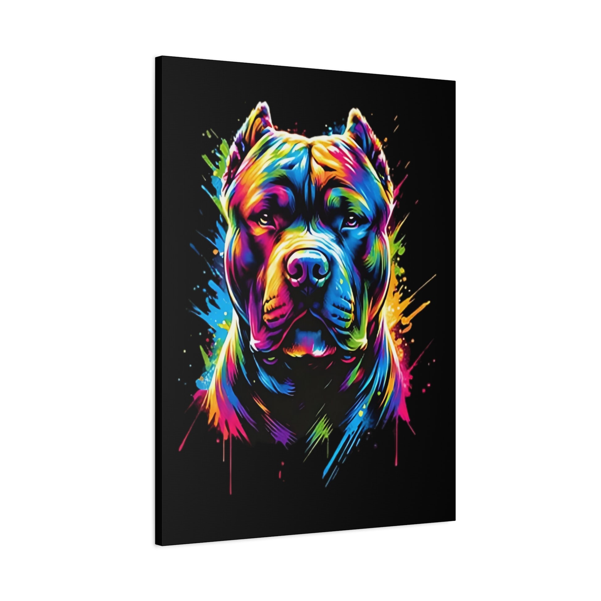 Vibrant Dog Art Canvas, Colorful Dog Portrait, Pet Lover Decoration, Home Wall Décor, Unique Gift for Dog Owners, Colorful Animal Wall Art - VYBE Shop