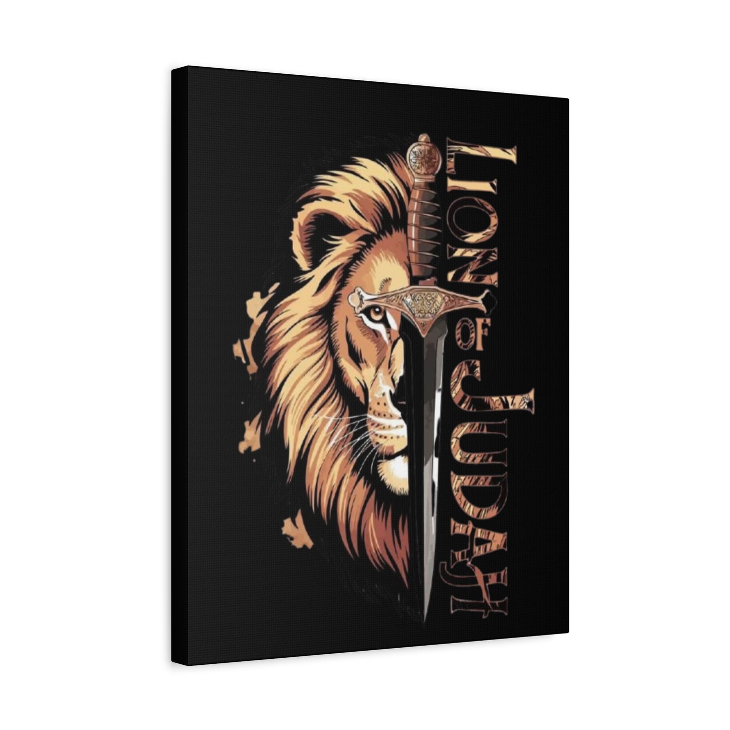 Reigion- Lion of Judah Canvas Art, Bold Wall Decor for Faith and Inspiration, Religious Home Decor, Lion Artwork, Spiritual Wall Art - VYBE Shop