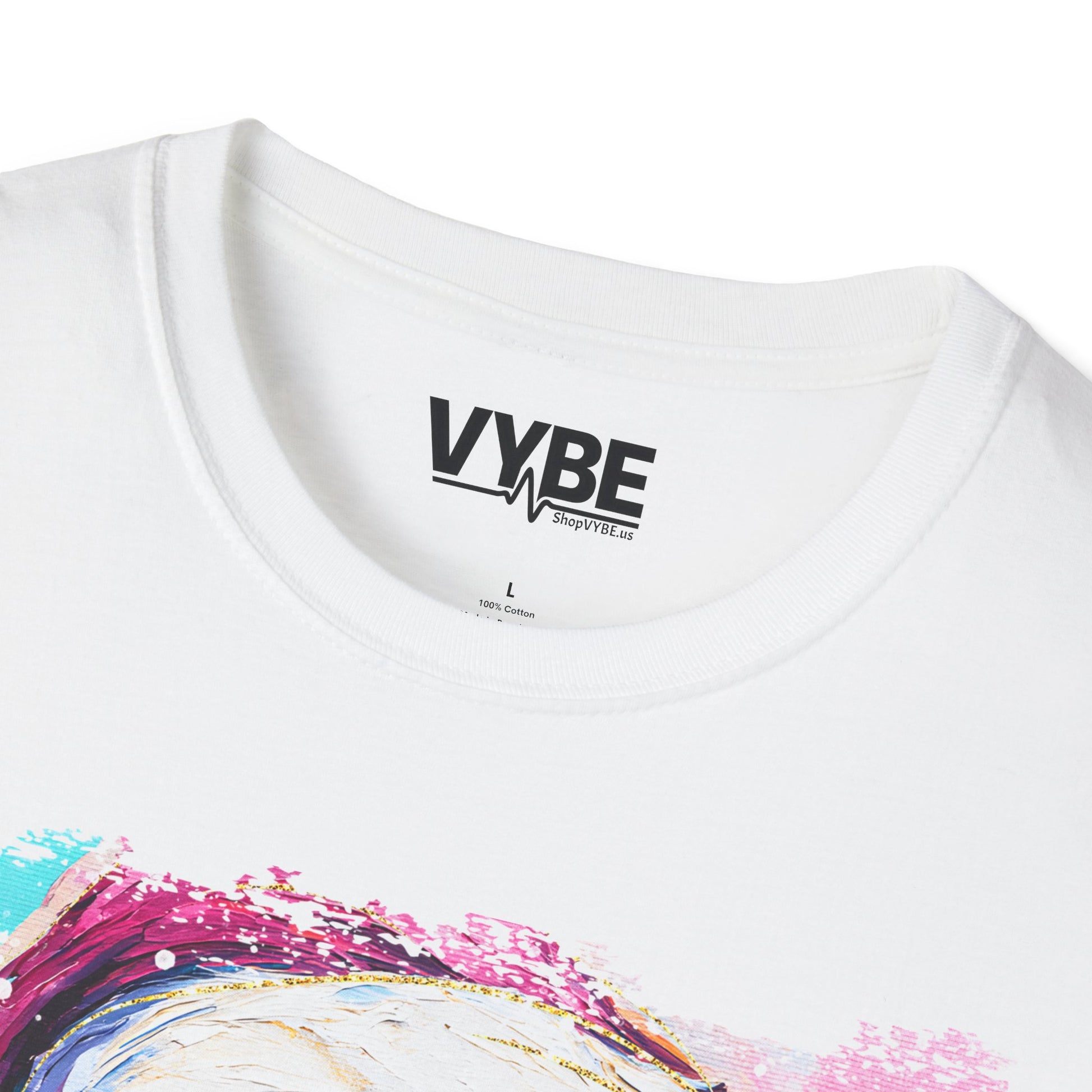 Festive Santa With Heart Glasses Tee - VYBE
