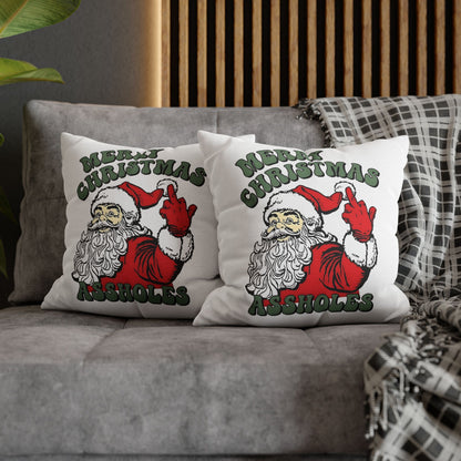 Funny Holiday Pillowcase, Merry Christmas Pillow, Quirky Christmas Decor, Santa Pillow, Gift for Friends, Home Decor - VYBE Shop