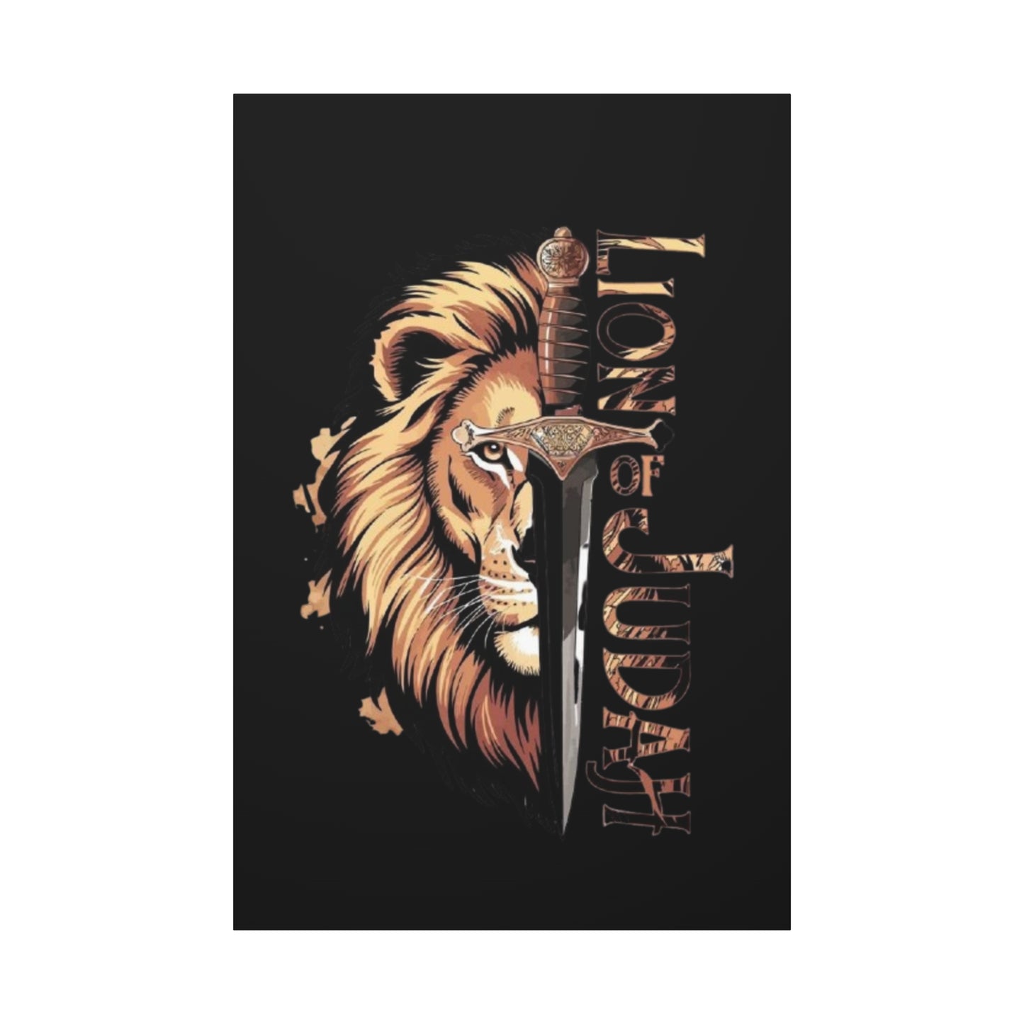 Reigion- Lion of Judah Canvas Art, Bold Wall Decor for Faith and Inspiration, Religious Home Decor, Lion Artwork, Spiritual Wall Art - VYBE Shop