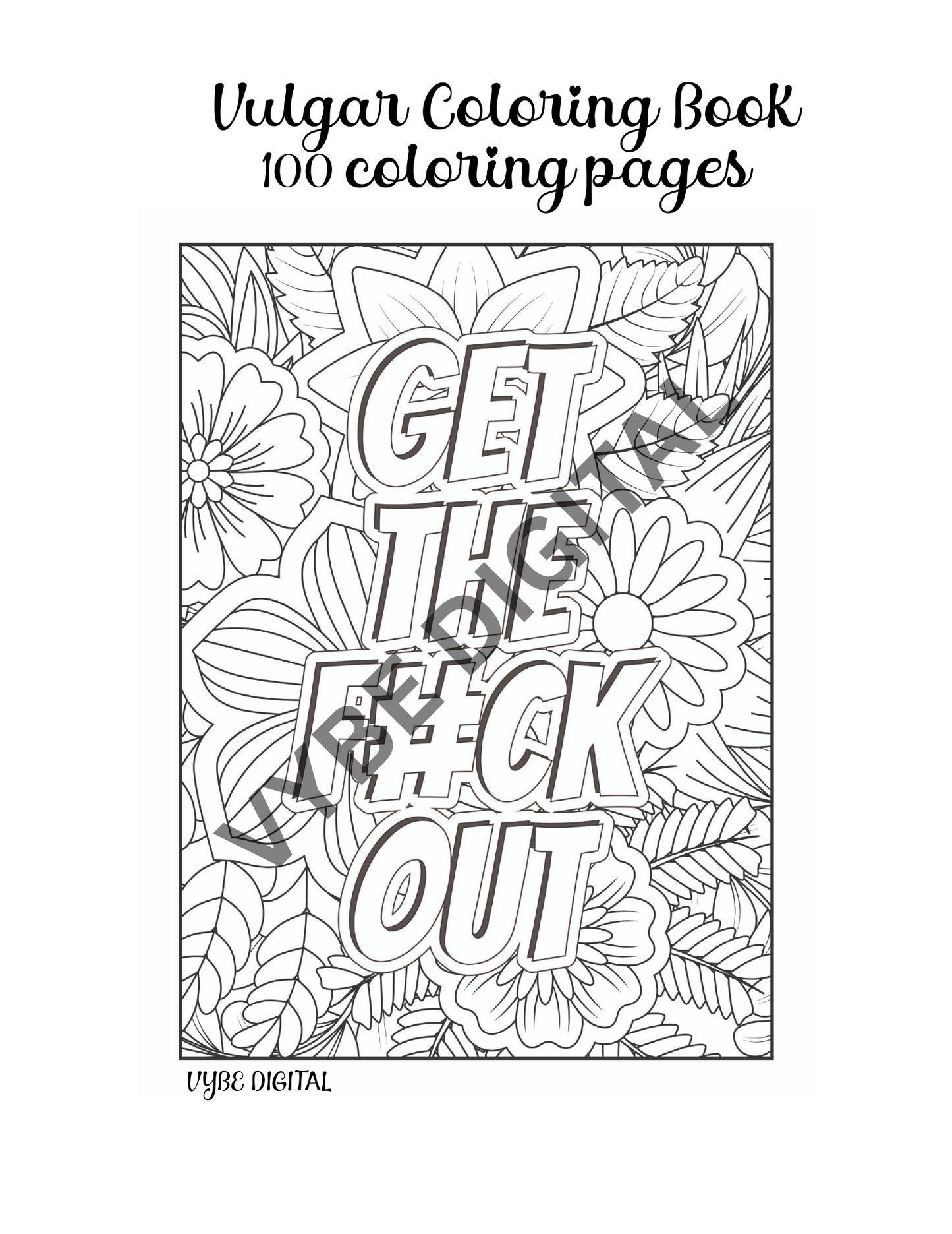 Vulgar Words Coloring- 100 pages