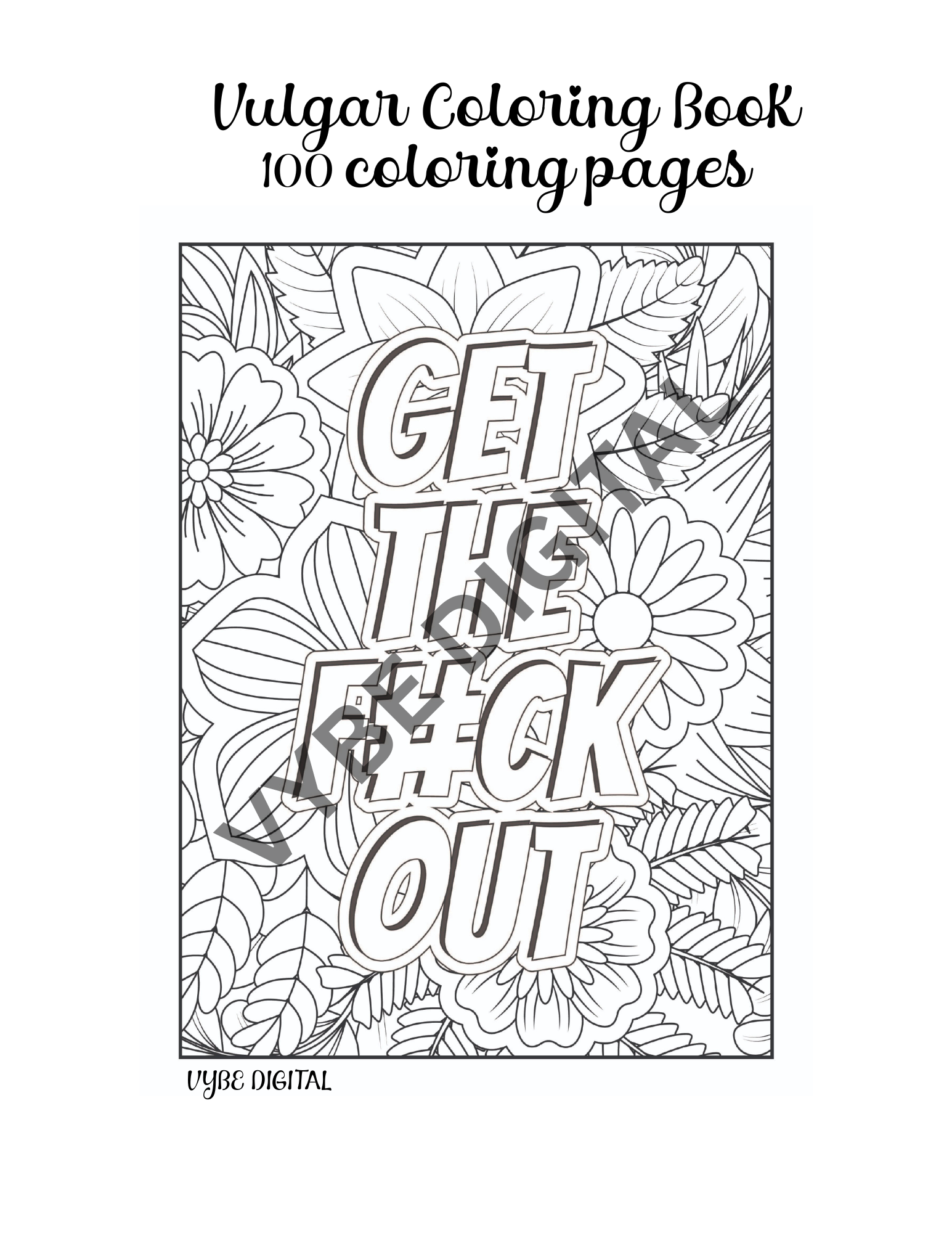 Vulgar Words Coloring- 100 pages