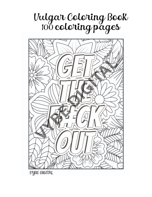 Vulgar Words Coloring- 100 pages