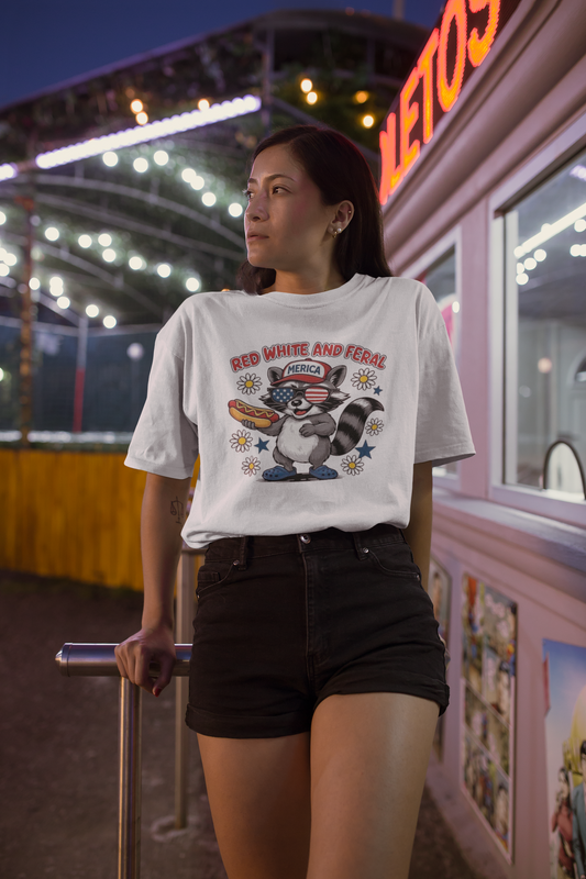 July 4th- Red White And Feral T-Shirt - VYBE Shop