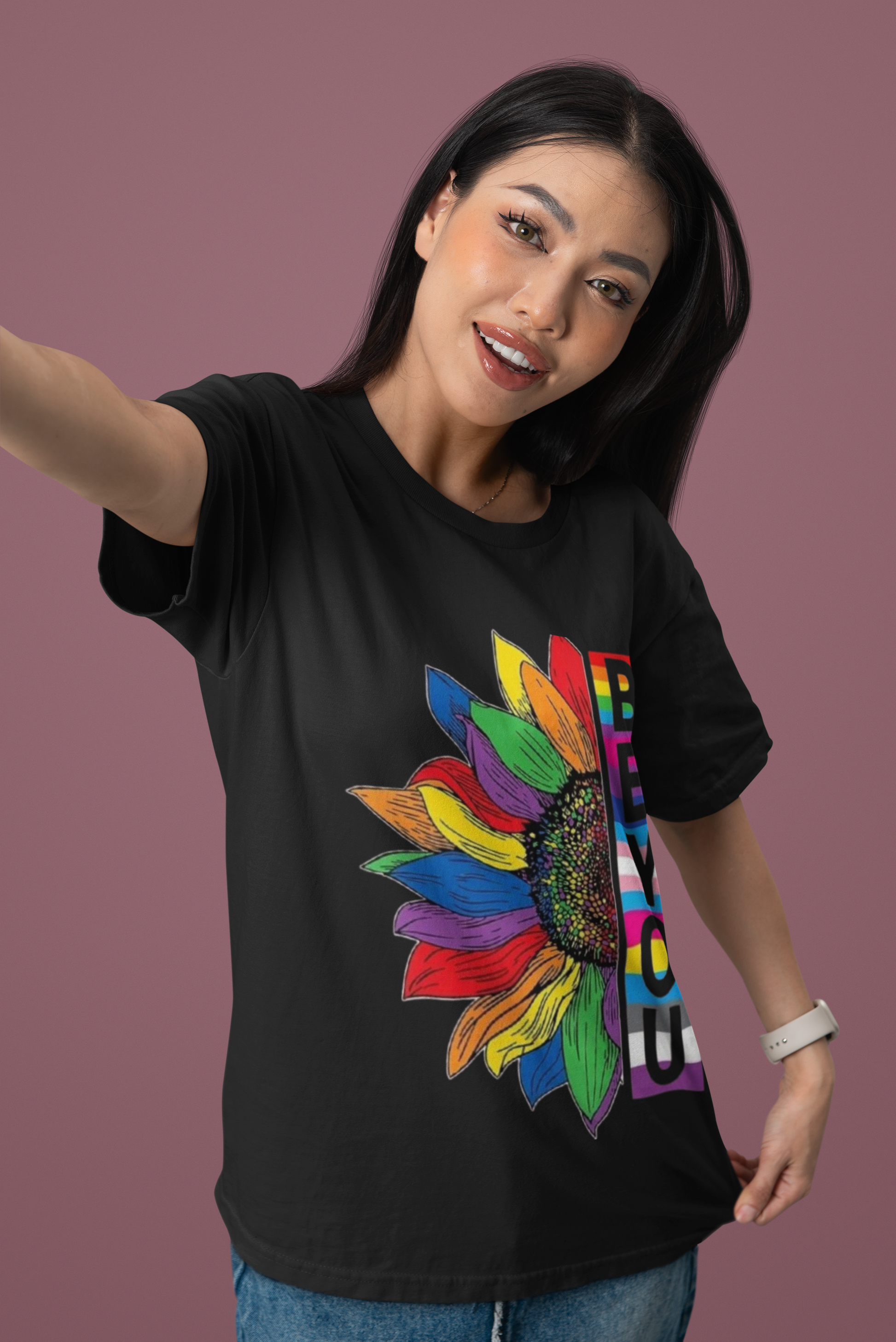 LGBTQ Colorful Sunflower Pride Be You T-Shirt - VYBE Shop