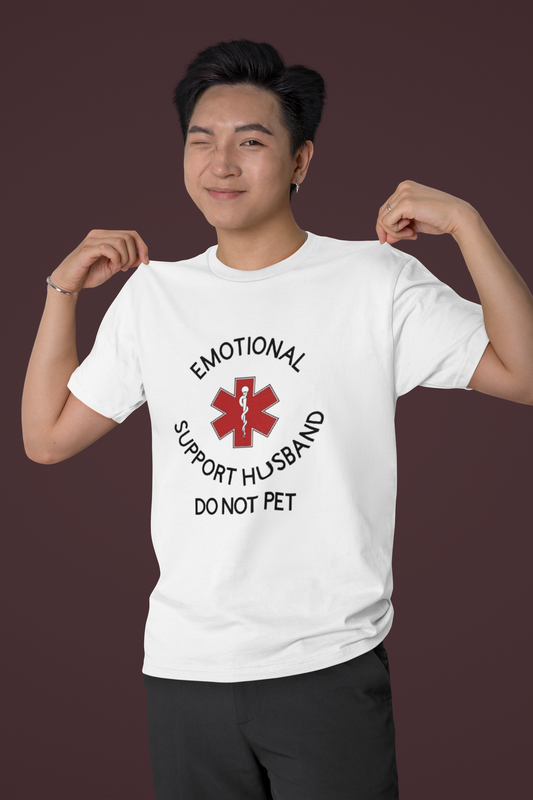 Funny Emotional Support Husband T-Shirt - VYBE Shop
