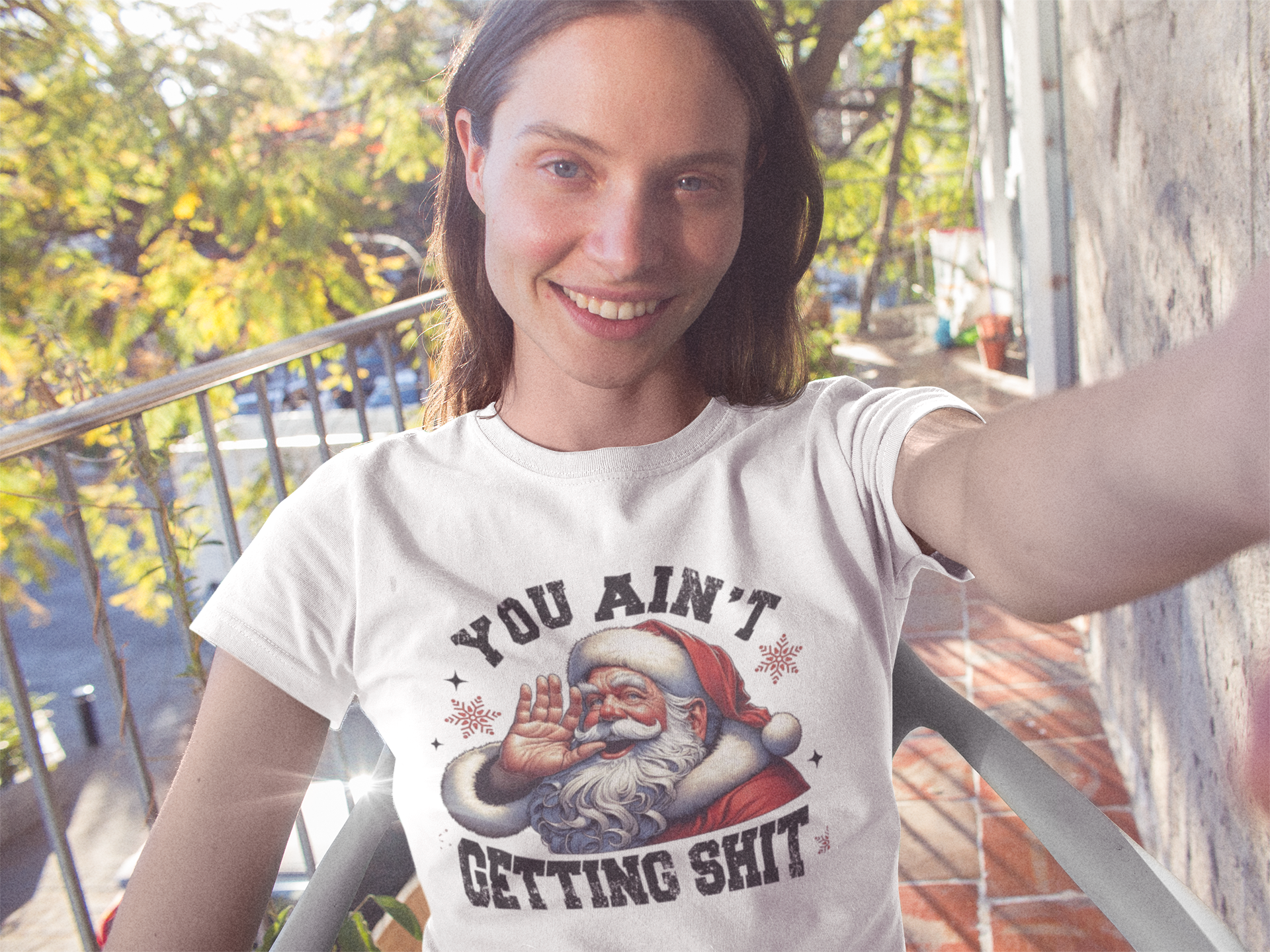 Christmas- Funny Christmas T-Shirt - You Ain't Getting Shit, Holiday Gift, Santa Humor Tee, Xmas Shirt - VYBE Shop