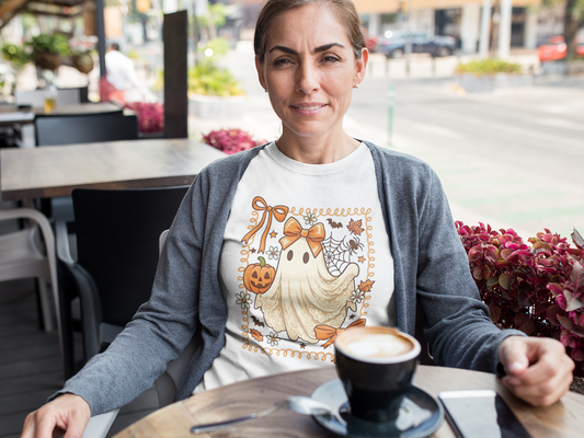 Halloween- Ghost T-Shirt, Unisex Tee, Spooky Season Shirt, Fall Fashion, Autumn Apparel - VYBE Shop