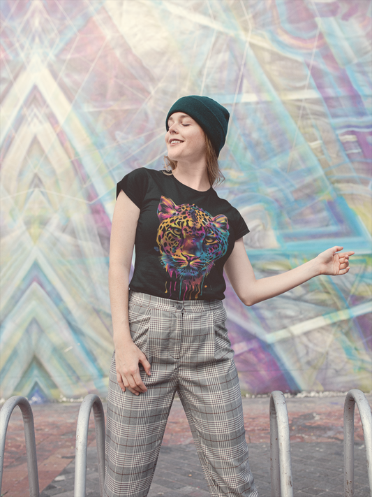 Neon- Leopard Graphic T-Shirt - VYBE Shop