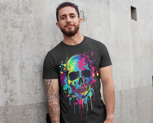 Neon- Skull Graphic T-Shirt - VYBE Shop