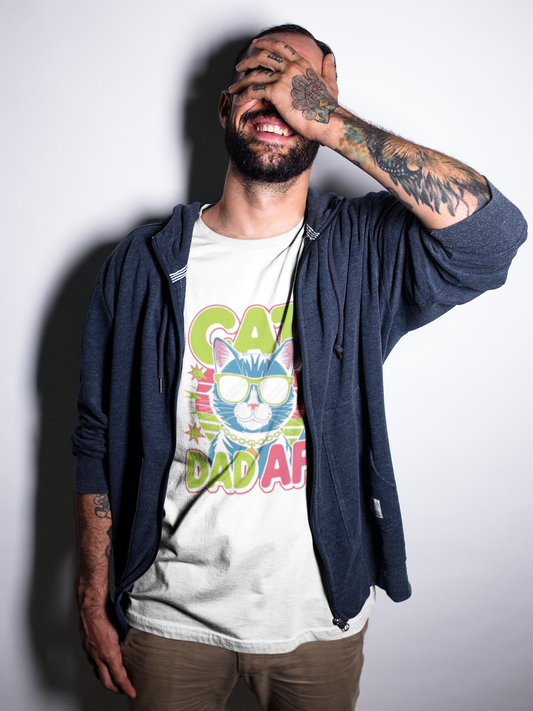 Pets- Cat Dad AF T-Shirt - VYBE Shop