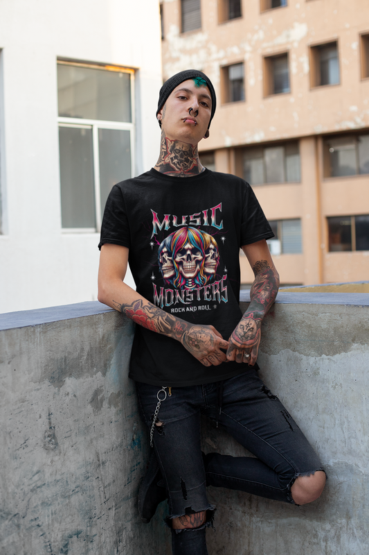Rock and Roll Music Monsters T-Shirt - VYBE Shop