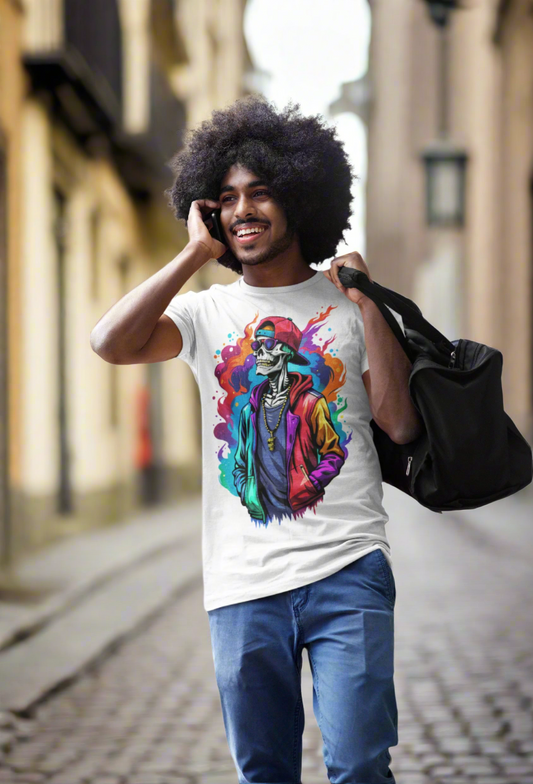 Vibrant Urban Skeleton T-Shirt - VYBE Shop