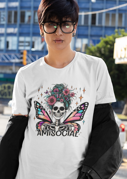 Antisocial Skeleton Tee - VYBE Shop