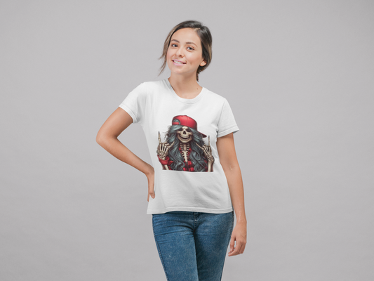 Skeleton Rock Vibes T-Shirt - VYBE Shop