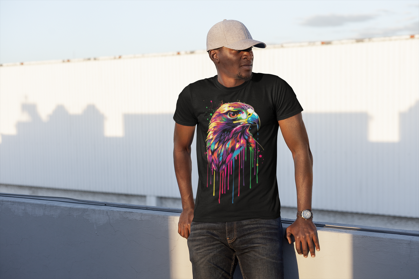 Colorful Eagle Graphic T-Shirt - VYBE Shop