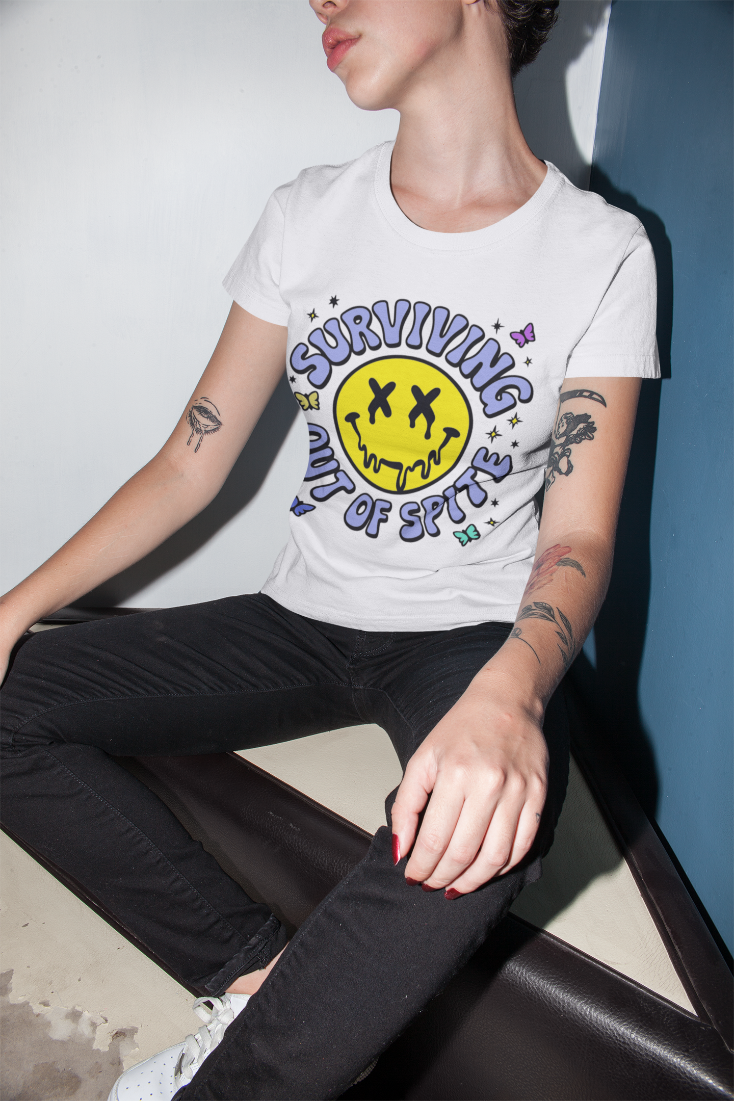 Funny Surviving Out of Spite T-Shirt - VYBE Shop