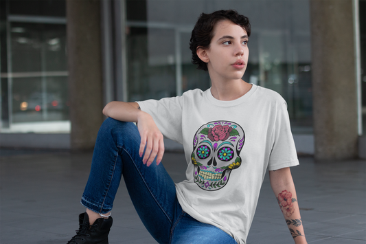 Colorful Skull Tee - Vibrant Graphic T-Shirt for Bold Style - VYBE Shop