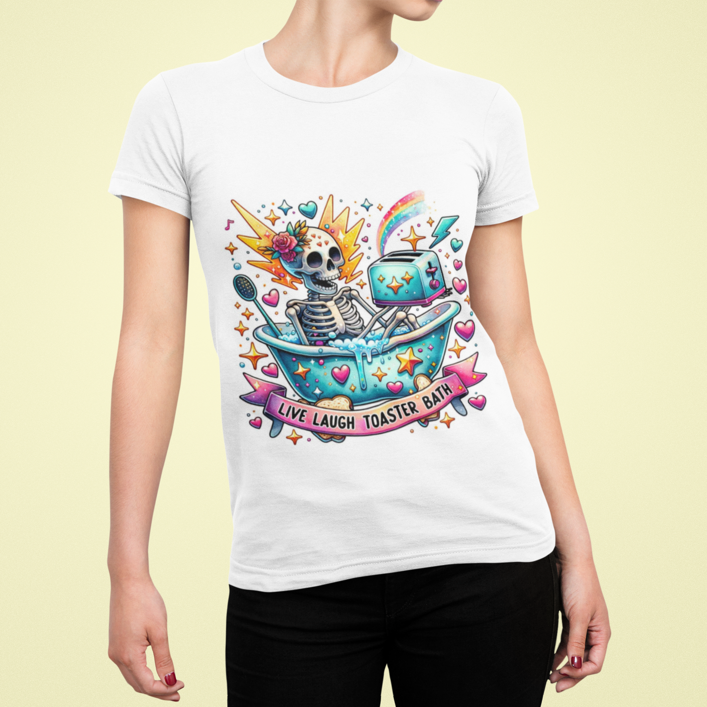 Live Laugh Toaster Bath T-Shirt