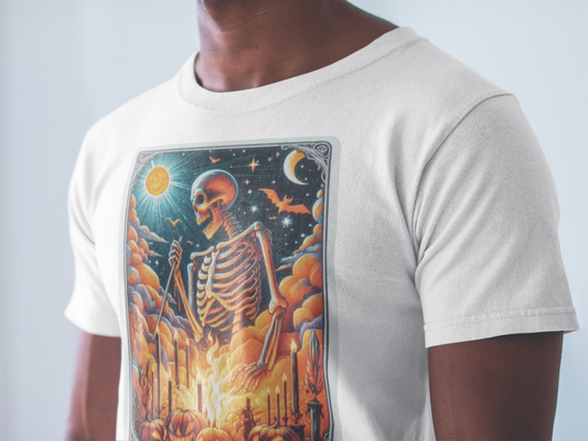 Halloween the Skeleton Tarot Tee for Spooky Style - VYBE Shop