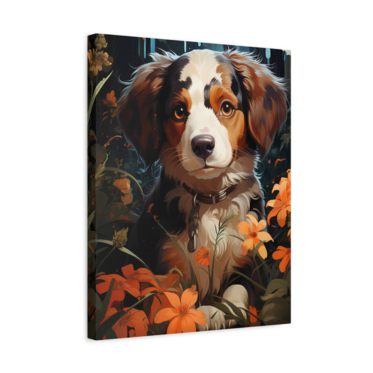 Adorable Puppy Canvas Print, Dog Lover Gift - VYBE Shop