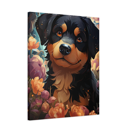 Charming Dog Wall Art Canvas, Rottweiler Puppy Home Decor & Pet Lover Gift - VYBE Shop