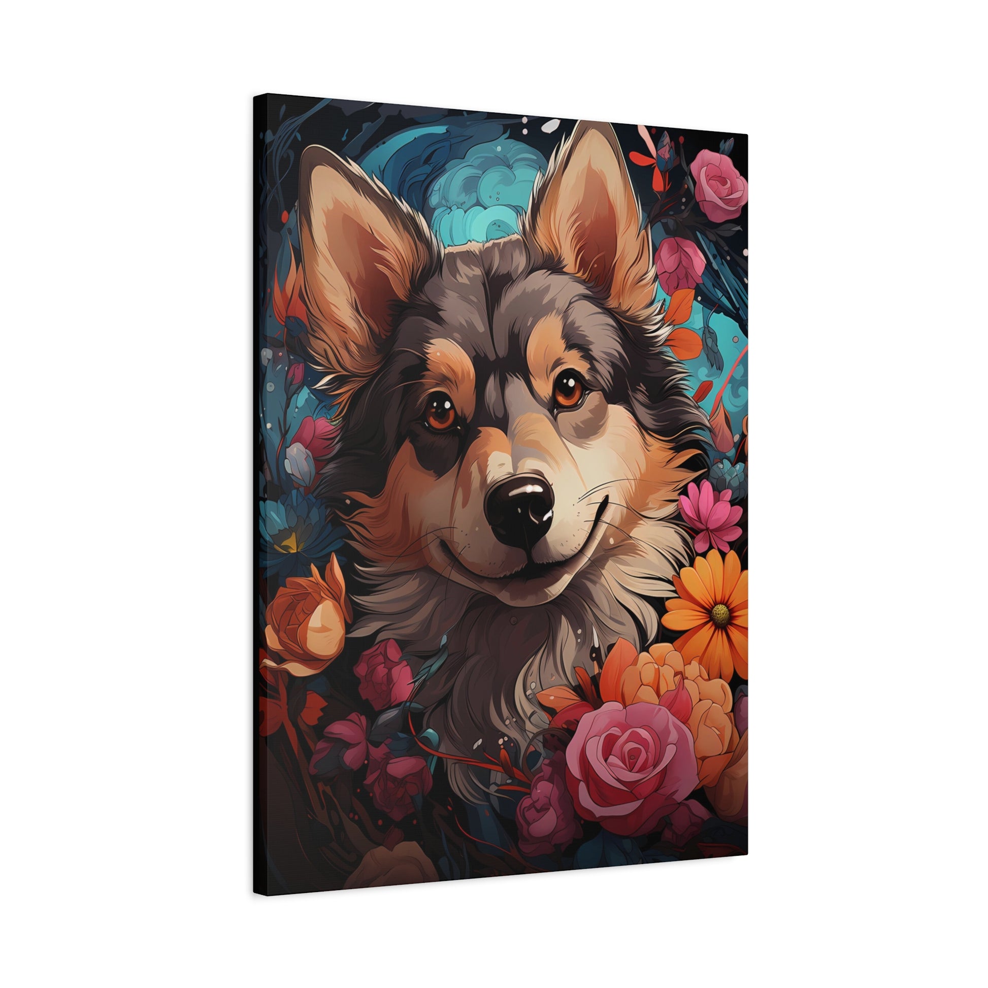 Charming Dog Canvas Art Print - Perfect Gift for Dog Lovers, Pet Portrait Wall Decor - VYBE Shop