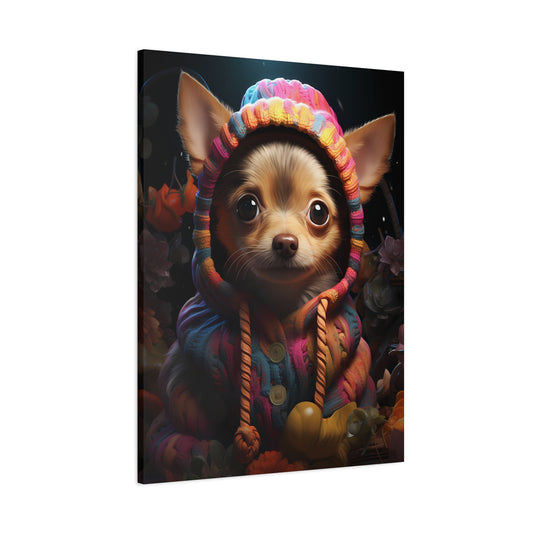 Colorful Chihuahua Canvas Print, Pet Wall Art, Animal Lover Gift, Dog Decor - VYBE Shop