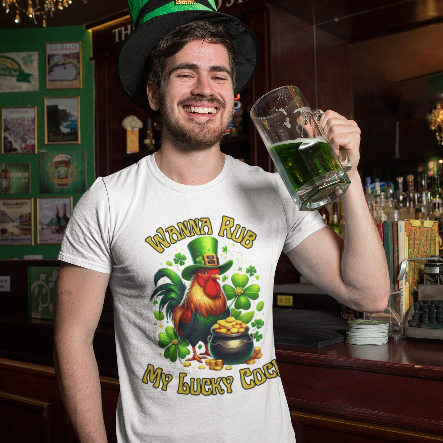 St. Patrick's Day Lucky Cock T-Shirt