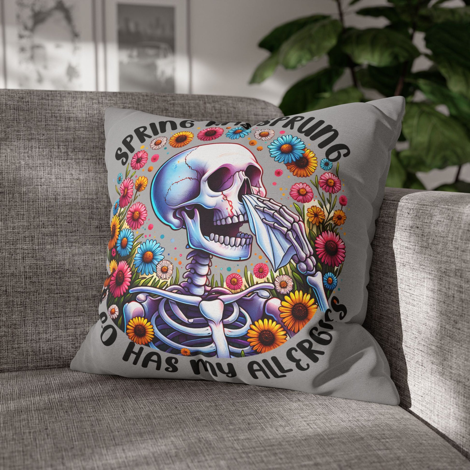 Spring Allergies Pillowcase - Cozy Boho Decor for Allergy Sufferers, Seasonal Home Accent - VYBE Shop