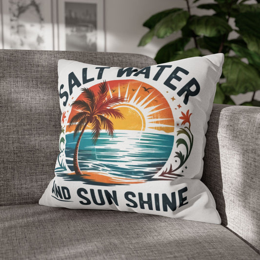 Tropical Beach Pillowcase with Sunset Vibes, Nautical Home Decor, Beach House Gift, Ocean Lover's Pillow Cover, Summer Decor - VYBE Shop