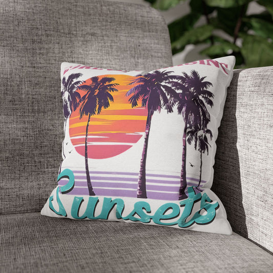 Sunset Chaser Pillowcase for Tropical Decor and Beach Vibes - Perfect Home Accent and Gift for Sunset Lovers - VYBE Shop