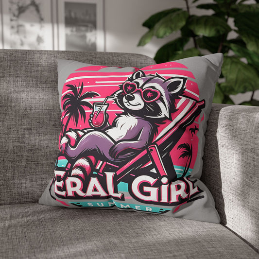 Feral Girl Summer Pillowcase - Tropical Beach Decor for Home Accent and Gifts - VYBE Shop
