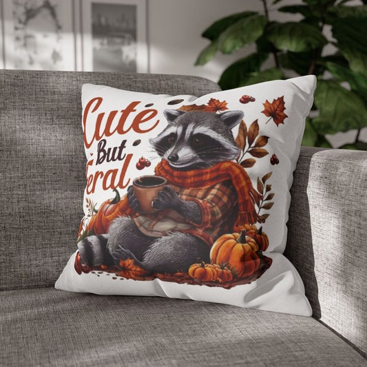 Cute Raccoon Pillowcase | Cozy Fall Decor for Animal Lovers, Autumn Home Accent Decorative Cushion Cover - VYBE Shop