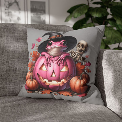 Halloween Frog Pillowcase – Spooky Home Decor for Cozy Autumn Accents and Witchy Gifts - VYBE Shop