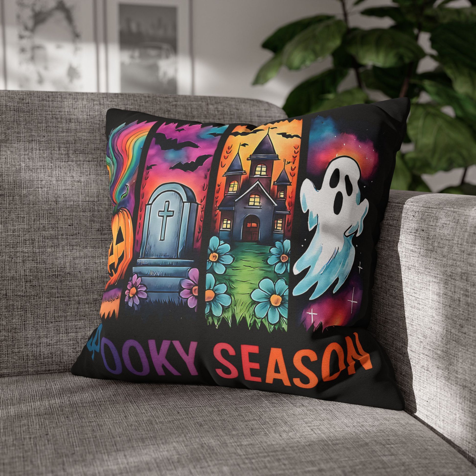 Halloween Pillowcase for Spooky Season - Cozy Fall Decor, Ghost & Pumpkin Designs for Halloween Parties and Gifts - VYBE Shop