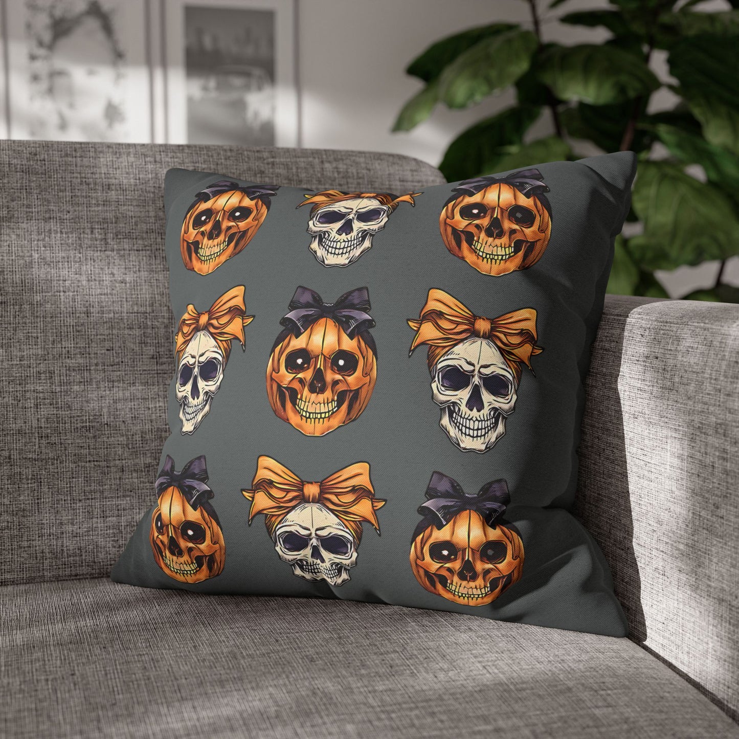 Halloween Skull Decor Pillowcase for Spooky Autumn Decoration and Perfect Gift for Witch Lovers - VYBE Shop