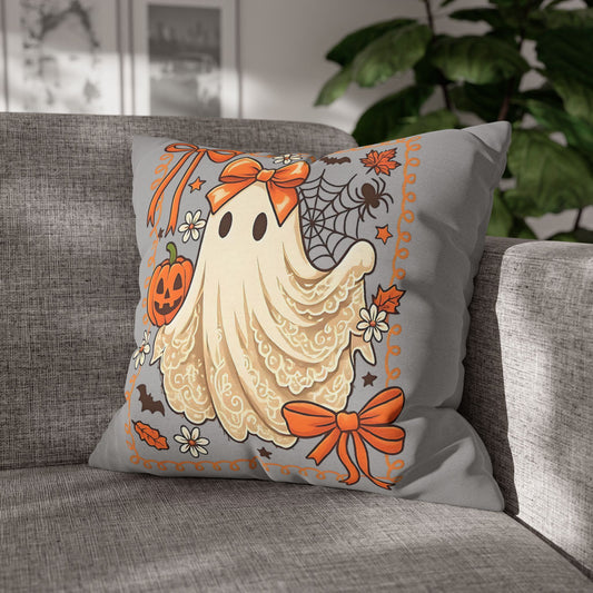 Halloween Ghost Pillowcase - Cozy Decorative Pillow for Fall Home Decor and Spooky Gifts - VYBE Shop
