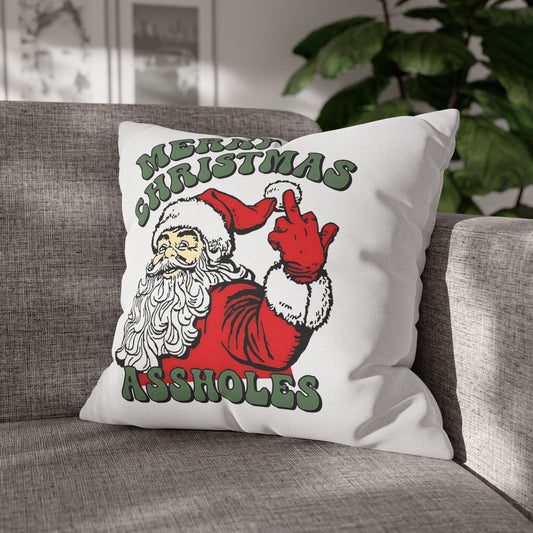 Funny Holiday Pillowcase, Merry Christmas Pillow, Quirky Christmas Decor, Santa Pillow, Gift for Friends, Home Decor - VYBE Shop