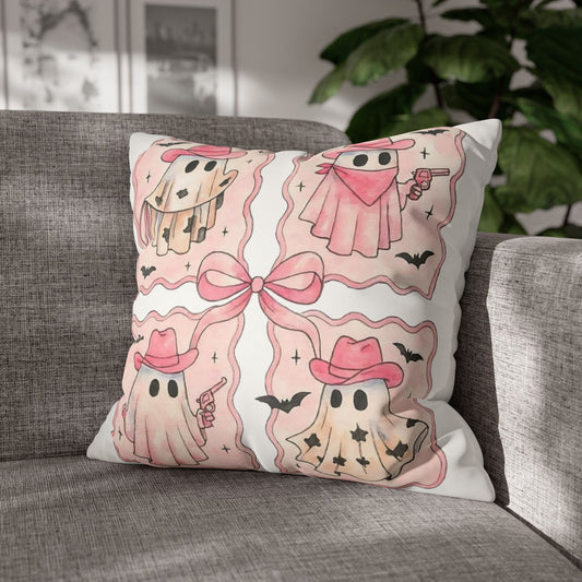 Cowboy Ghost Pillowcase - Cozy Halloween Decor and Cute Home Accent for Ghost Lovers - VYBE Shop