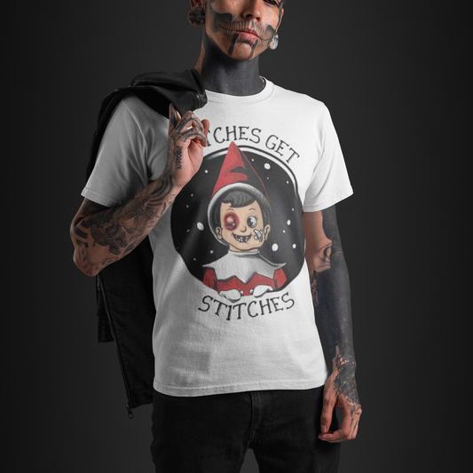 Christmas Snitches Get Stitches T-Shirt - VYBE