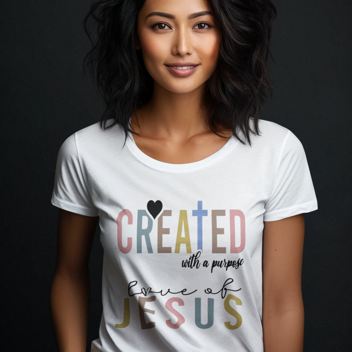 Created with Purpose, Jesus Love Tee - VYBE