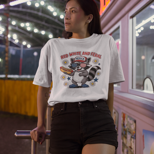 July 4th Red White And Feral T-Shirt - VYBE