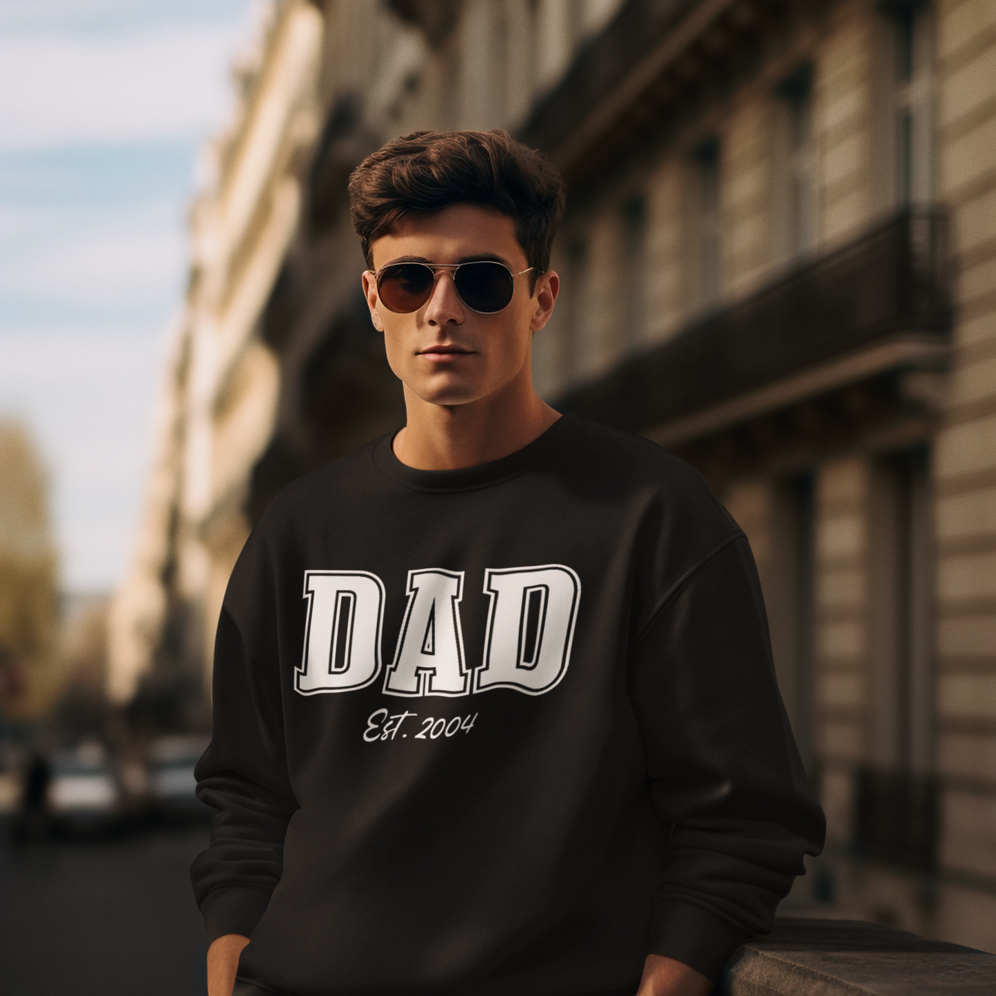 Customizable Dad Sweatshirt | Personalize with Your Child's Birth Year - VYBE
