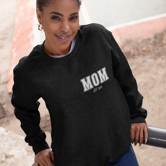 Customizable Mom Sweatshirt | Add Childs Year Of Birth - VYBE
