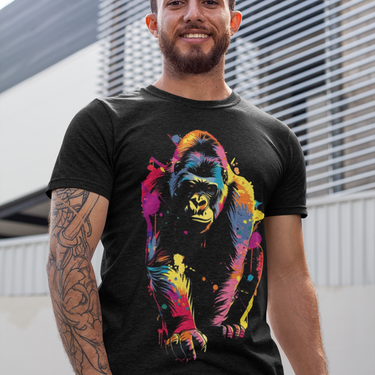Vibrant Gorilla Art Tee - VYBE